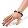 Adjustable Skull Braided Bead Bracelets BJEW-JB07497-01-3