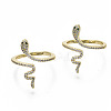 Brass Micro Pave Clear Cubic Zirconia Cuff Rings LS-RJEW-S045-046G-NR-2
