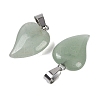 Natural Green Aventurine Heart Pendants G-H073-03P-04-2