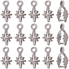 20Pcs 304 Stainless Steel Ice Pick Pinch Bails STAS-BBC0006-90-6