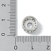 Rack Plating Brass Micro Pave Clear Cubic Zirconia Beads KK-A220-05P-3