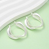 Brass Twist Hoop Earrings EJEW-A143-15S-2