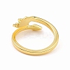 Brass Dragon Wings Cuff Ring for Women RJEW-B028-21G-3