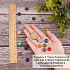 28Pcs 7 Style Carnelian & Yellow Aventurine & Tiger Eye & Green Aventurine & Lapis Lazuli & Amethyst & Turquoise Cabochons G-SC0002-13A-3