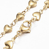 304 Stainless Steel Heart Link Chain Jewelry Sets SJEW-H103-A-01G-4