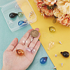 14Pcs 7 Colors Blown Glass Teardrop Bubble Vial GLAA-PH0003-15-3