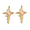 304 Stainless Steel Rhinestone Pendants STAS-P410-17G-1