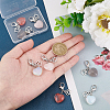 8Pcs 4 Colors Heart Natural Gemstone Pendant Decoration HJEW-CA0001-23-3