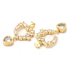 Rack Plating Brass Micro Pave Cubic Zirconia Pendants KK-A185-25G-3