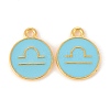 Alloy Enamel Pendants ENAM-S124-01B-16K-1