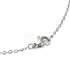 Non-Tarnish 201 Stainless Steel Cable Chain Heart Frame Pendant Necklaces for Women LS-NJEW-U005-03P-3