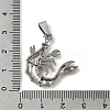 304 Stainless Steel Pendants STAS-B167-12B-P-3
