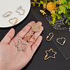 8Pcs 8 Styles 304 Stainless Steel Screw Carabiner Lock Charms AJEW-AN0007-13-4