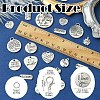 DIY Word Alloy Pendant Decoration Making Kit DIY-YW0008-90-2