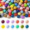 200Pcs Round Food Grade Eco-Friendly Silicone Beads SIL-CJ0001-90-1