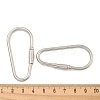 Non-Tarnish 304 Stainless Steel Screw Carabiner Lock Charms STAS-C092-06P-3