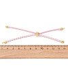 Adjustable Round Braided Microfiber Leather Cord Bracelet Making KK-CBAC260-01G-26-3