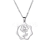 Non-Tarnish 304 Stainless Steel Pendant Necklaces PW-WG57218-05-1