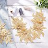 Polyester Embroidered Floral Lace Collar DIY-WH0326-47C-3