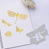 Dragonfly Pattern Carbon Steel Hot Foil Plate Metal Dies DIY-WH0226-046-4