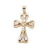 Brass Micro Pave Cubic Zirconia Pendants KK-A212-02C-G-1