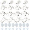 Brass Clip-on Earring Converters Findings KK-BBC0021-50S-7