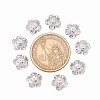 201 Stainless Steel 5-Petal Flower Filigree Fancy Bead Caps STAS-E088-01-3