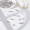 50Pcs 5 Styles Tibetan Style Alloy Pendants FIND-LP0006-50-1