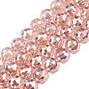 Electroplate Transparent Glass Beads Strands X-EGLA-N002-46-H02-1