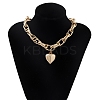 Heart Pendant Necklace LS-NJEW-K261-03G-1