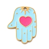 304 Stainless Steel Enamel Pendants STAS-Z179-15G-1