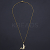 201 Stainless Steel Dolphin Pendants Necklaces NJEW-S105-JN710-45-2-2