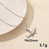 Animal Stainless Steel Shark Pendant Necklace for Women QG3482-1-1