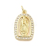 Brass Micro Pave Cubic Zirconia Pendants KK-P336-04G-G-1