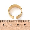 304 Stainless Steel Open Cuff Rings for Women RJEW-K309-32E-G-5