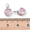 Brass Micro Pave Cubic Zirconia Pendants KK-P271-02P-A-3