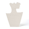 Cardboard Covered with Linen Cloth Necklace & Earring Display Stands LS-ODIS-Q041-07A-1