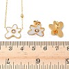 Flower 304 Stainless Steel Pendant Necklaces & Stud Earrings Sets for Women SJEW-B020-02G-5