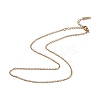 Ion Plating(IP) 304 Stainless Steel Cable Chain Necklace for Men Women NJEW-K245-025A-1