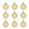 Tibetan Style Alloy Pendant Cabochon Settings TIBE-R295-055AG-LF-1