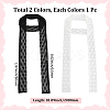 2Pcs 2 Colors Polyester Lace Long Silk Scarf for Women Girls AJEW-GF0011-28E-2