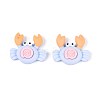 Crab Opaque Resin Cabochons CRES-T025-33B-1
