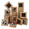 Square Foldable Paper Cake Box CON-WH0089-174A-1