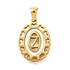 Golden 304 Stainless Steel Pendants STAS-K300-02G-Z-1