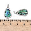 Brass Micro Pave Clear Cubic Zirconia Pendants KK-Q030-08P-2