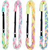 4Pcs 4 Colors Polyester with Spandex Cloth Headbands AJEW-SP0003-14-1