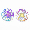 Ion Plating(IP) 201 Stainless Steel Filigree Pendants X-STAS-T057-20-2