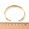 Clear Cubic Zirconia Flat Round Open Cuff Bangle BJEW-J165-07G-5