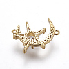 Brass Micro Pave Cubic Zirconia Links ZIRC-L078-024G-NR-2