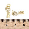 Rack Plating Brass Micro Pave Cubic Zirconia Pendants KK-H509-05G-3